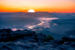 Sunrise on the Lilienstein Sunrise on the Lilienstein